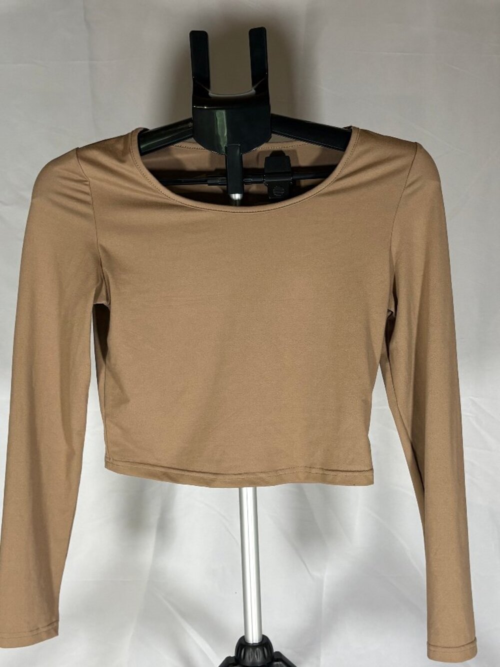 Womens Long Sleeve Crop Top